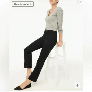 J Crew Factory Flare crop black jeans 26 NWOT